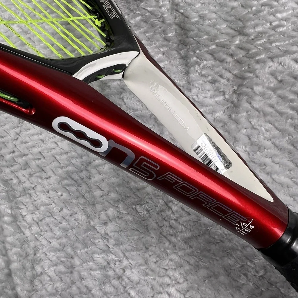 Wilson nCode n5 Force Tennis Racquet 4 1/2 Grip Adult Racket Strung Red Black